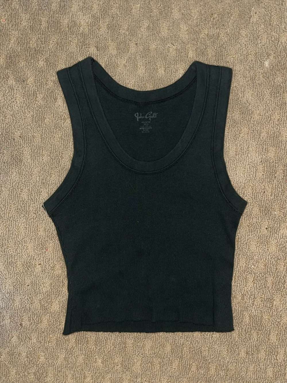 Brandy Melville dark green Ribbed Tank Top